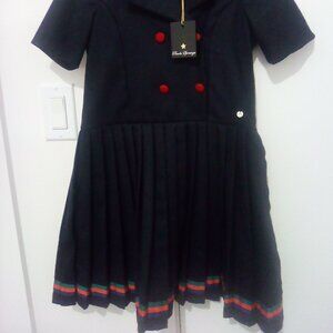 Piccola Speranza Girls Blue Wool Twill Dress size 8